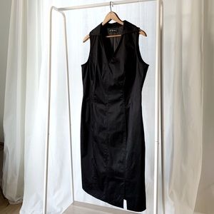 BROOKS BROTHERS Black Sheath Dress with Slit